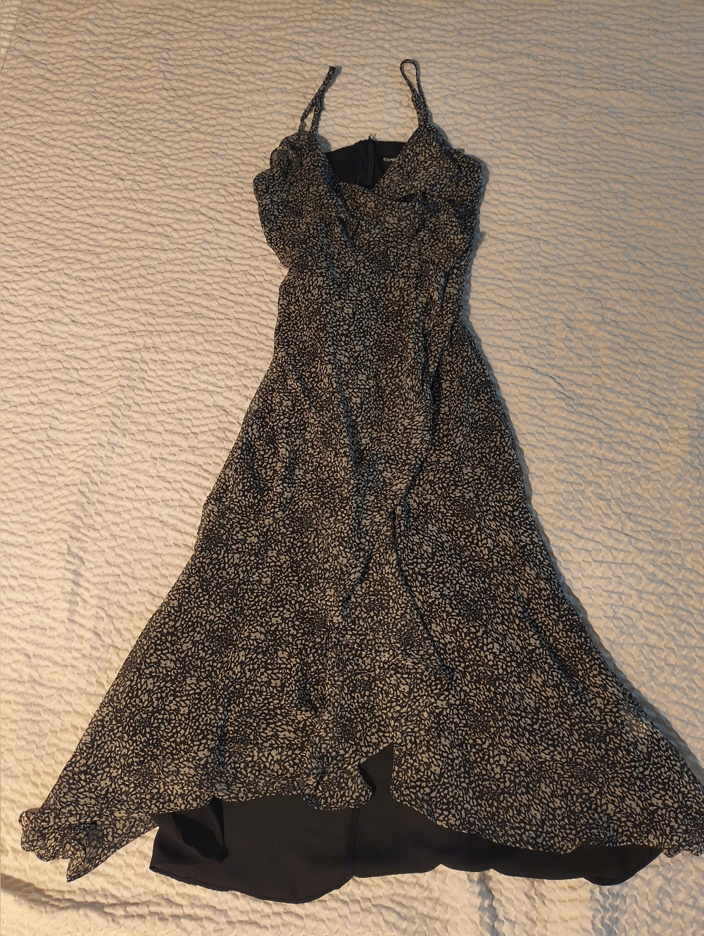 Express Leopard Print Layered Maxi Dress